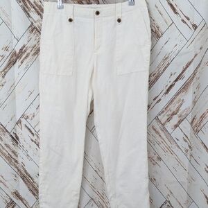 J. Crew Cropped Lined Linen Pants